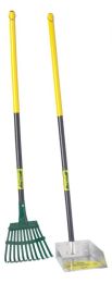 Flexrake The Scoop - Poop Scoop & Steel Rake with  Wood Handle