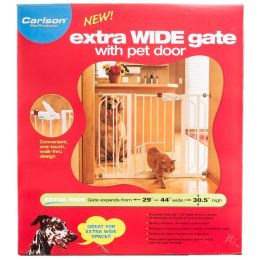 Carlson Pet Gates Extra Wide Walk Thru Gate Extension with Pet Door