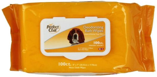 Perfect Coat Deodorizing Bath Wipes for Dogs