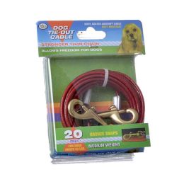Four Paws Dog Tie Out Cable - Medium Weight - Red