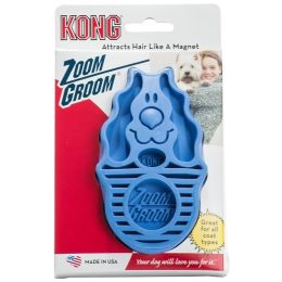 Kong ZoomGroom Dog Brush - Boysenberry