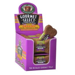 Natures Animals Gourmet Select Organic Dog Bone - Peanut Butter & Carob Flavor