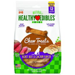 Nylabone Natural Healthy Edibles Variety Pack - Roast Beef & Chicken