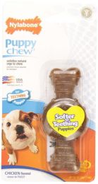 Nylabone Puppy Chew Textured Ring & Bone - Chicken Flavor
