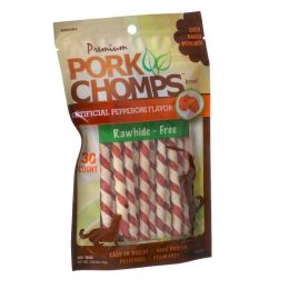 Pork Chomps Twistz Pork Chews - Pepperoni Flavor
