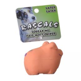 Rascals Latex Pig Dog Toy - Pink