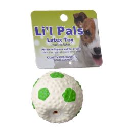 Lil Pals Latex Mini Soccer Ball for Dogs - Green & White