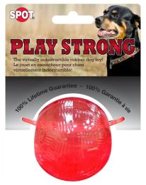 Spot Play Strong Rubber Ball Dog Toy - Red