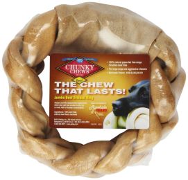 Chunky Chews Solid Rawhide Jumbo Beef Braided Ring