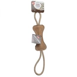 Spot Dura-Fused Leather Bone Tug Dog Toy