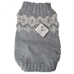 Fashion Pet Soft Fair Isle Dog Sweater - Grey