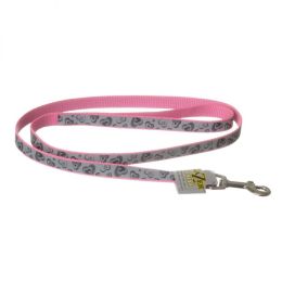 Lazer Brite Pink Hearts Reflective Dog Leash