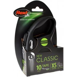 Flexi New Classic Retractable Tape Leash - Black