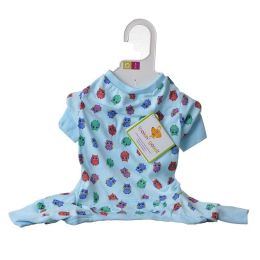 Lookin Good Owl Print Dog Pajamas - Blue