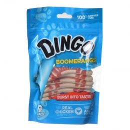 Dingo Boomerangs Rawhide Free Dog Treats with Real Chicken