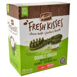 Merrick Fresh Kisses Coconut Oil Double-Brush Dental Treats - Medium