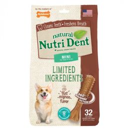 Nylabone Natural Nutri Dent Filet Mignon Dental Chews - Limited Ingredients