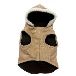 Outdoor Dog Toggle Corduroy Dog Coat - Camel